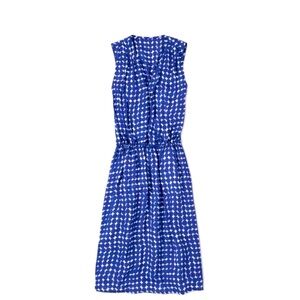 Boden Blue Printed Summer Mini Strapless Dress